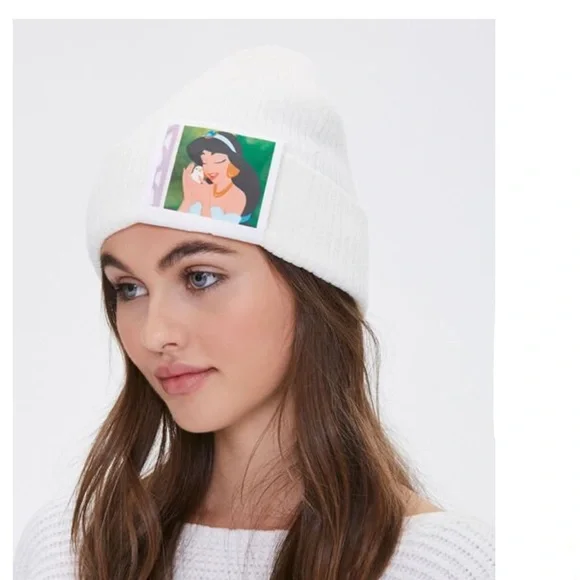 Disney Princess Jasmine Graphic Ribbed Beanie NWT - Picture 1 of 1